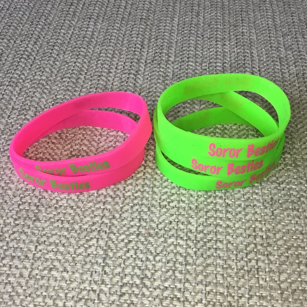 NWOT AKA Soror Besties Rubber Trading Bracelets